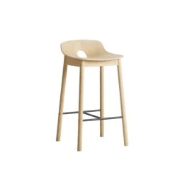 Woud Mono Bar Stool Low Oak