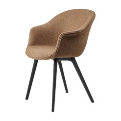 GUBI Bat Dining Chair Plastic Legs Around Bouclé 032