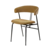 GUBI Violin Dining Chair Velvet 294 Gray Green