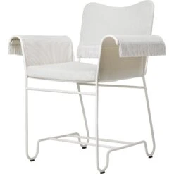 Gubi Tropique Dining Chair With Fringes White/Leslie 06