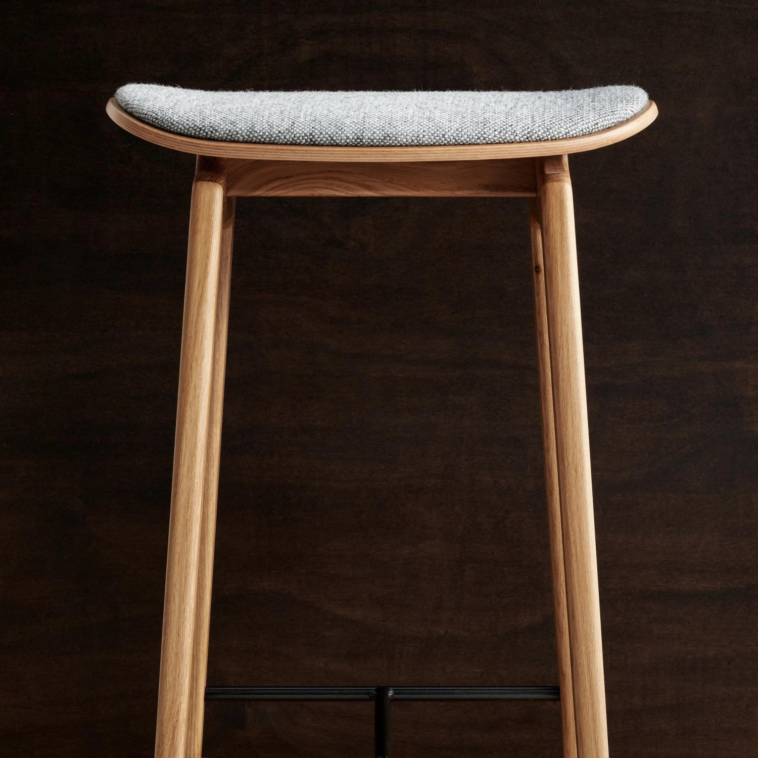 NORR11 NY11 Bar Stool H75 Cm Dark Smoked Oak/Black 41599 - Image 3