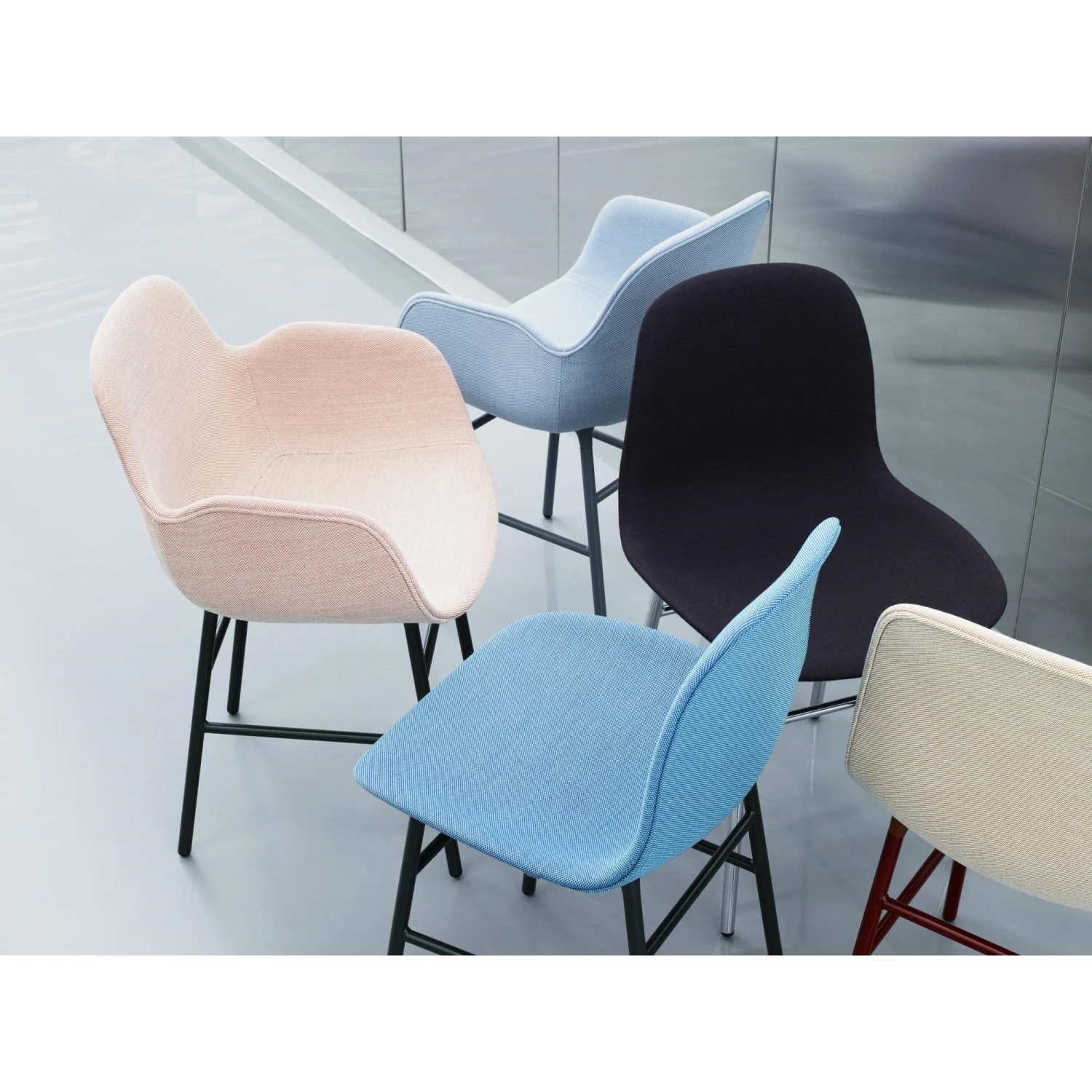 Normann Copenhagen Form Dining Chair Black Steel/Synergy LDS16 - Image 3