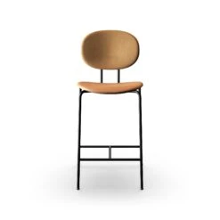 Sibast Furniture Piet Hein Barstool Black Cognac Leather