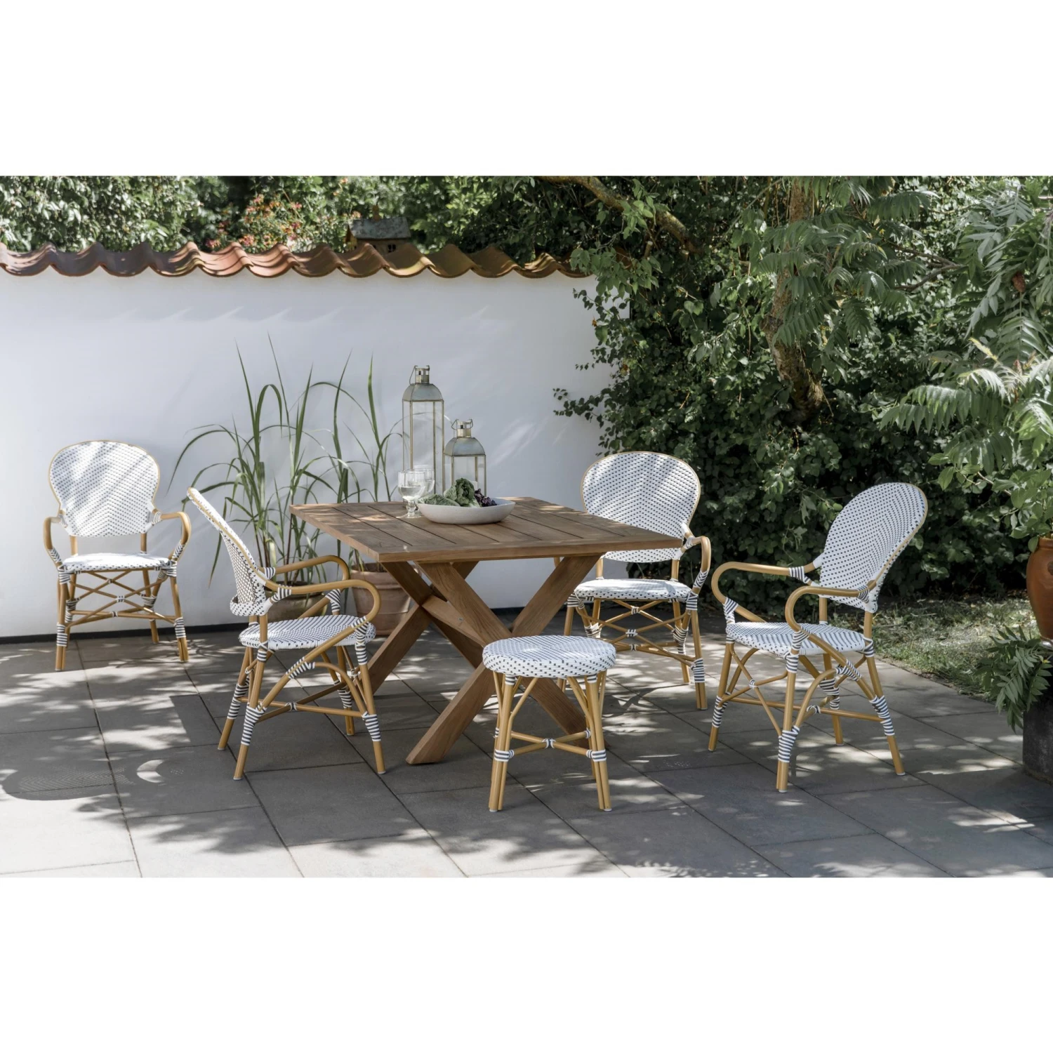 Sika-Design Isabell Exterior Cafe Chair With Armrest Almond - Image 5