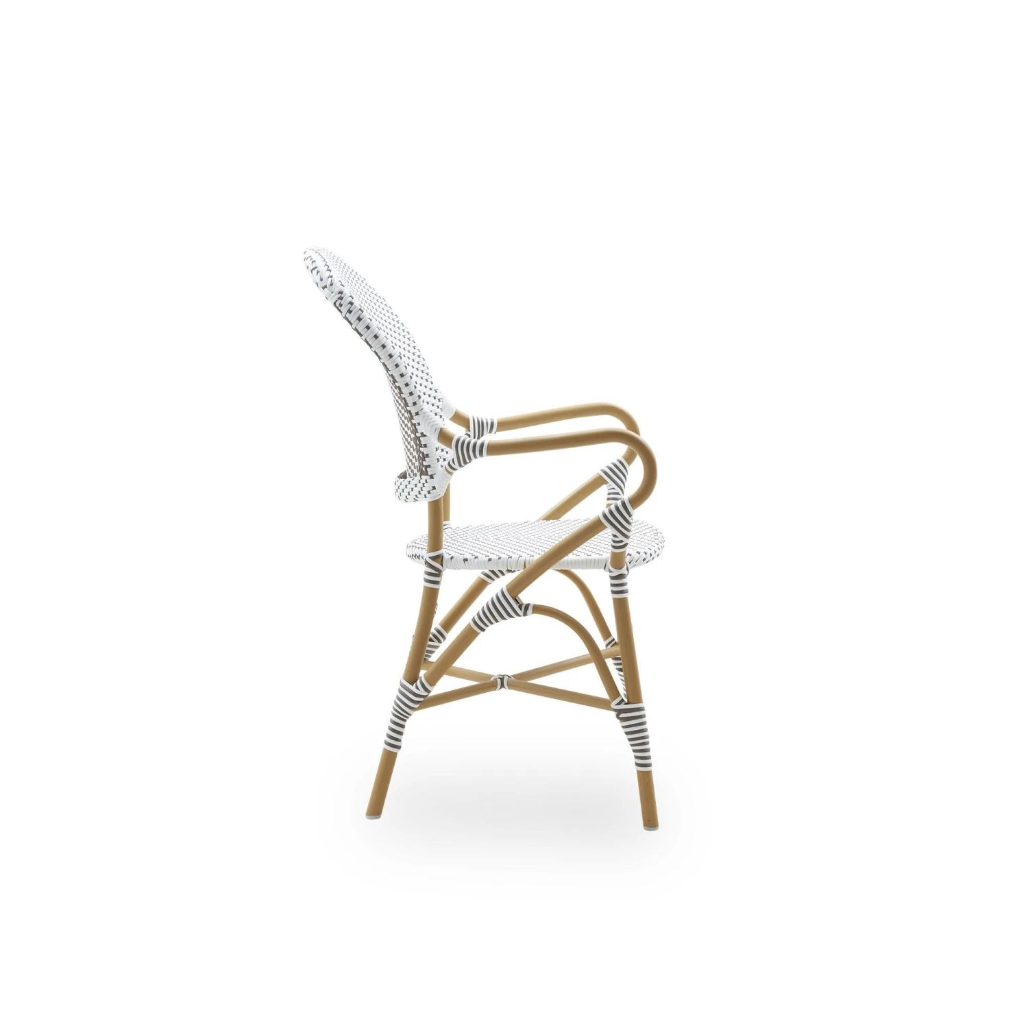 Sika-Design Isabell Exterior Cafe Chair With Armrest Almond - Image 3