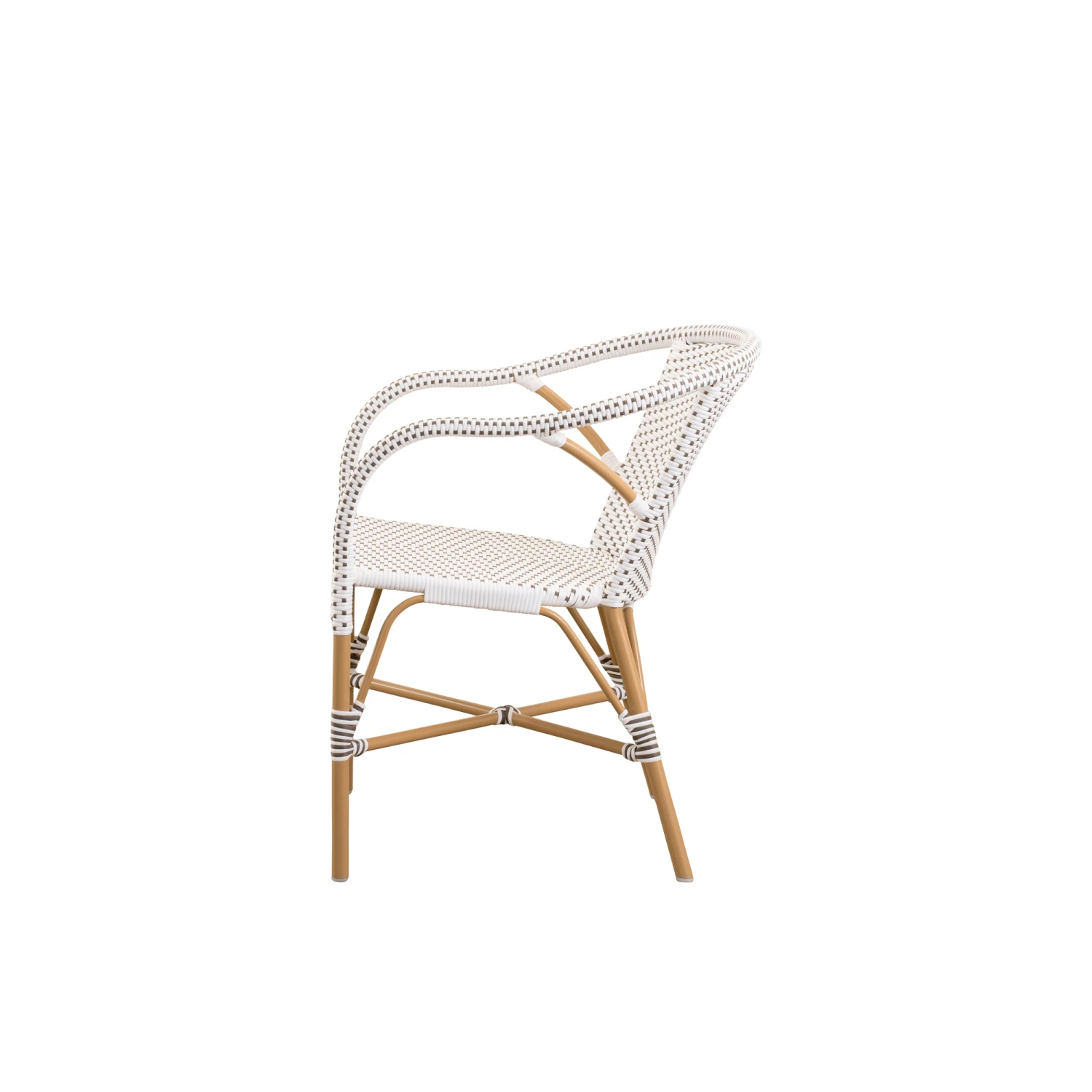 Sika-Design Madeleine Exterior Cafe Chair White/Almond - Image 3