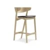 Sibast Furniture No 7 Bar Stool Soap-treated Oak And Black Leather