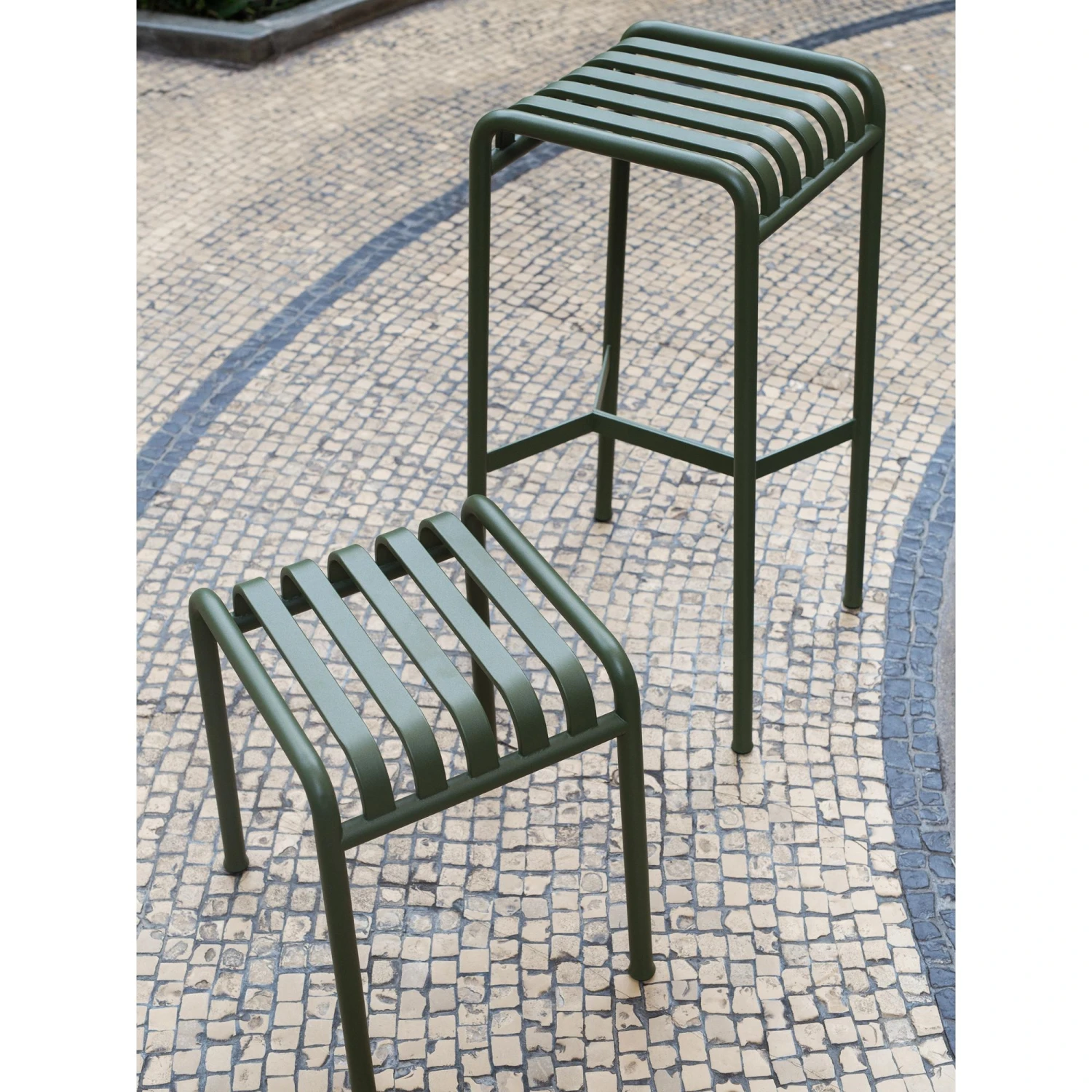 HAY Palissade Barstool Oliven - Image 3