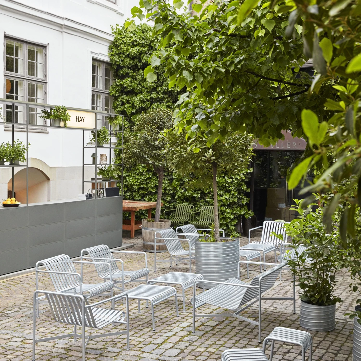 HAY Palissade Ottoman Hot Galvanized Steel - Image 6