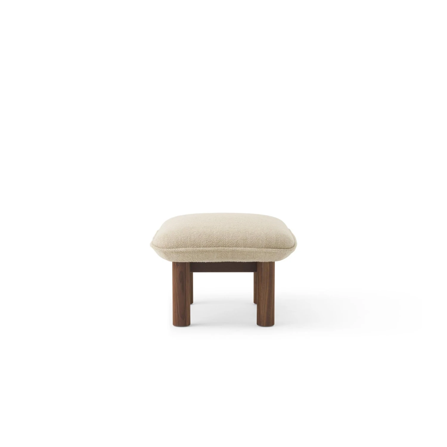 Audo Brasilia Ottoman Walnut/ Bouclé - Image 3