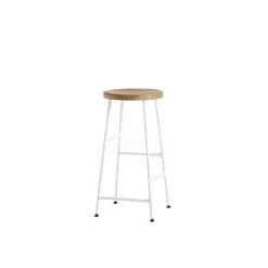 HAY Cornet Bar Stool H65 Cream White/ Oiled Oak
