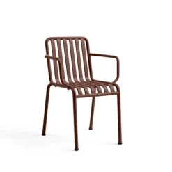 HAY Palissade Dining Chair With Armrest Iron Red