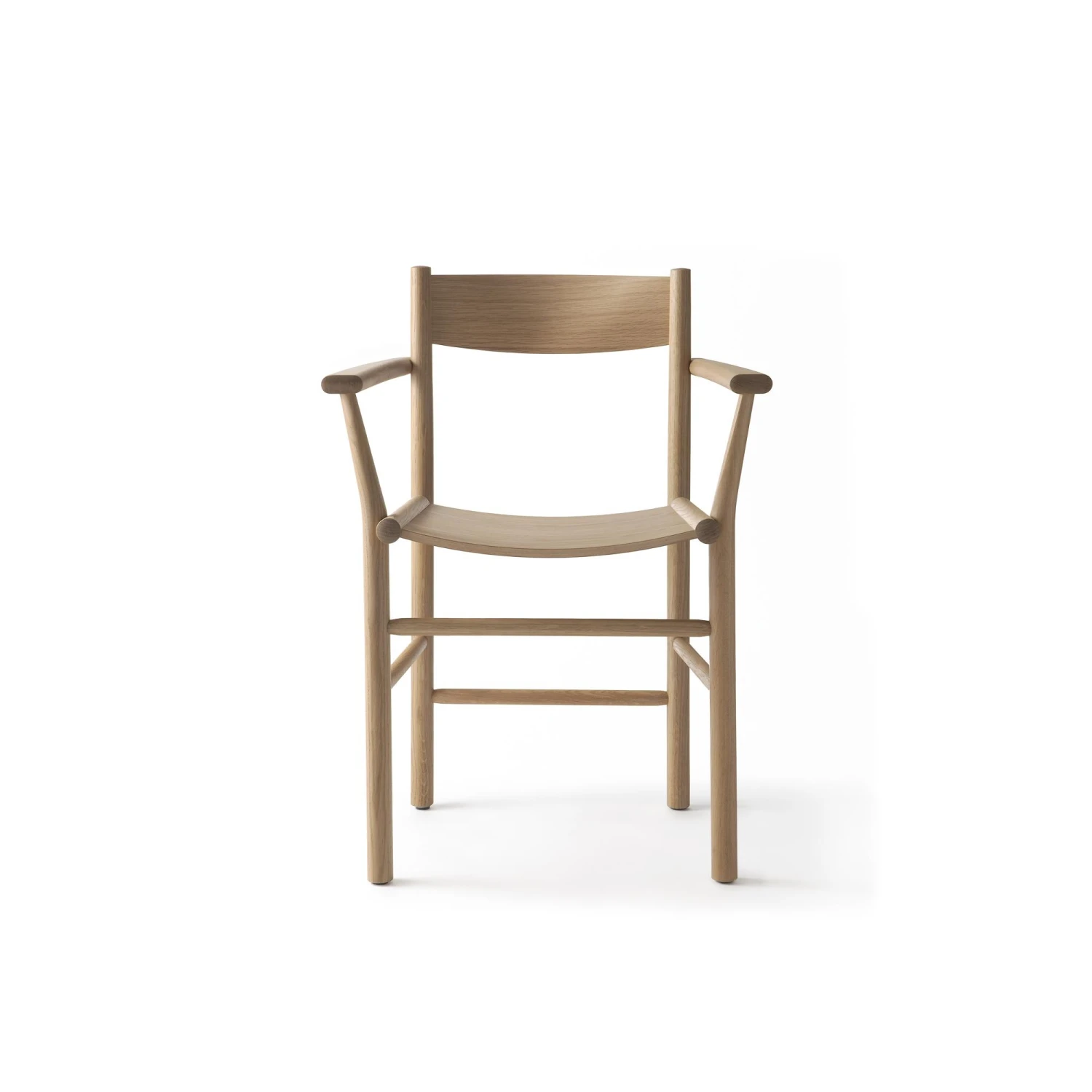 Nikari Linea Collection Akademia Dining Chair W. Armrests Light Lacquered Oak - Image 3