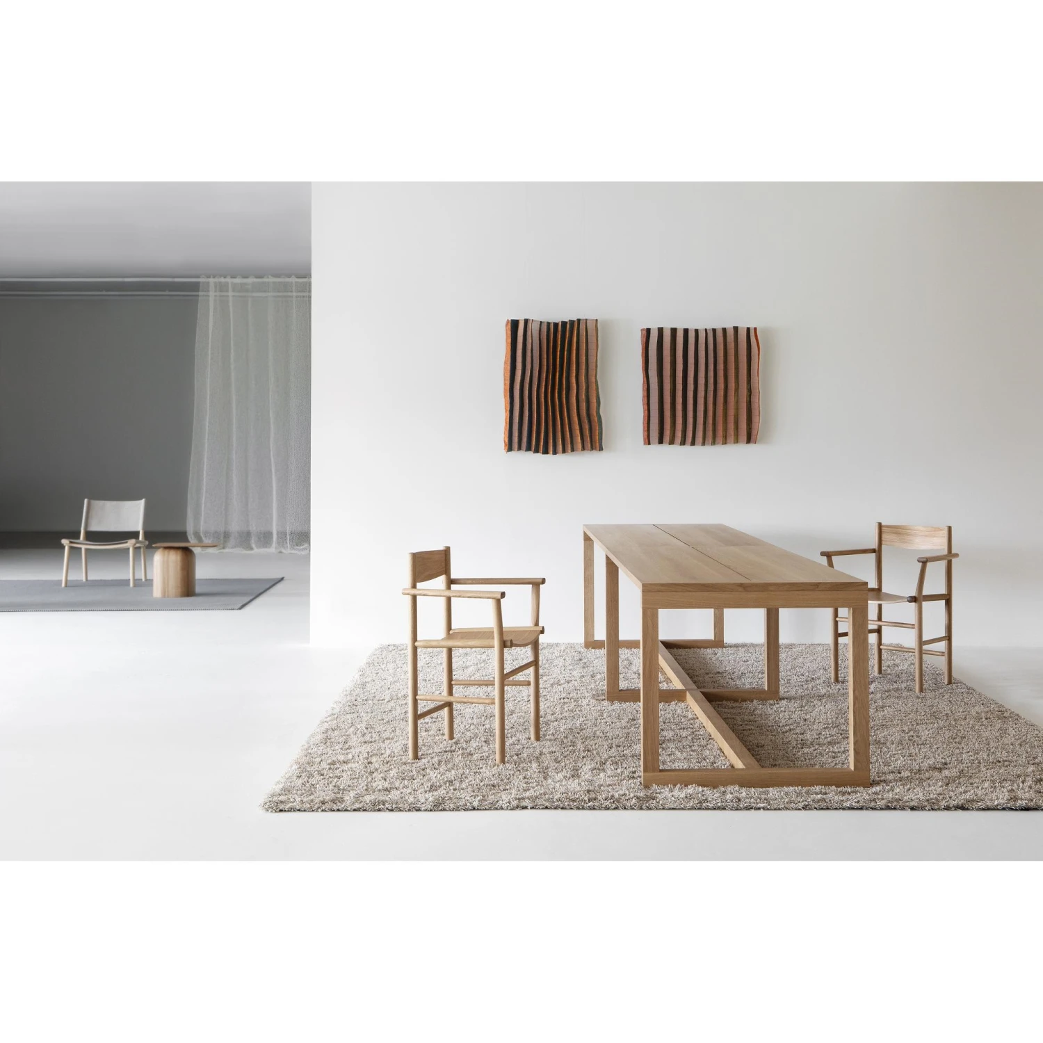 Nikari Linea Collection Akademia Dining Chair W. Armrests Light Lacquered Oak - Image 6