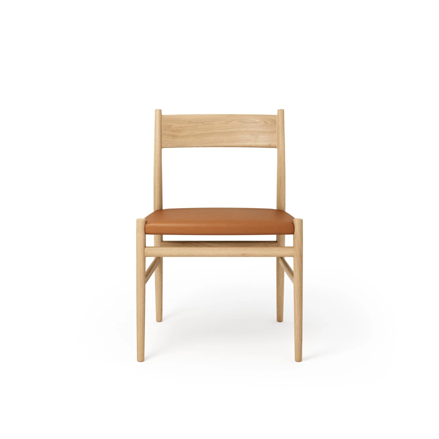 Brdr. Krüger Arv Dining Chair With Solid Back Oak/Brandy Leather - Image 2