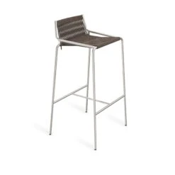 Thorup Copenhagen Noel Bar Stool Stainless Steel/ Dark Gray Wool H77 Cm