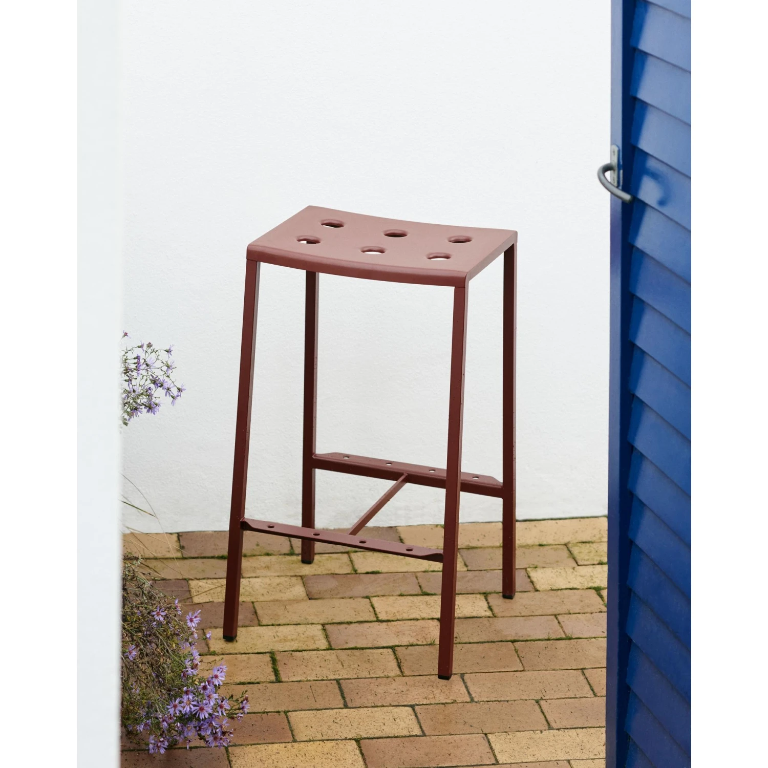 HAY Balcony Bar Stool High H75 Desert Green - Image 2