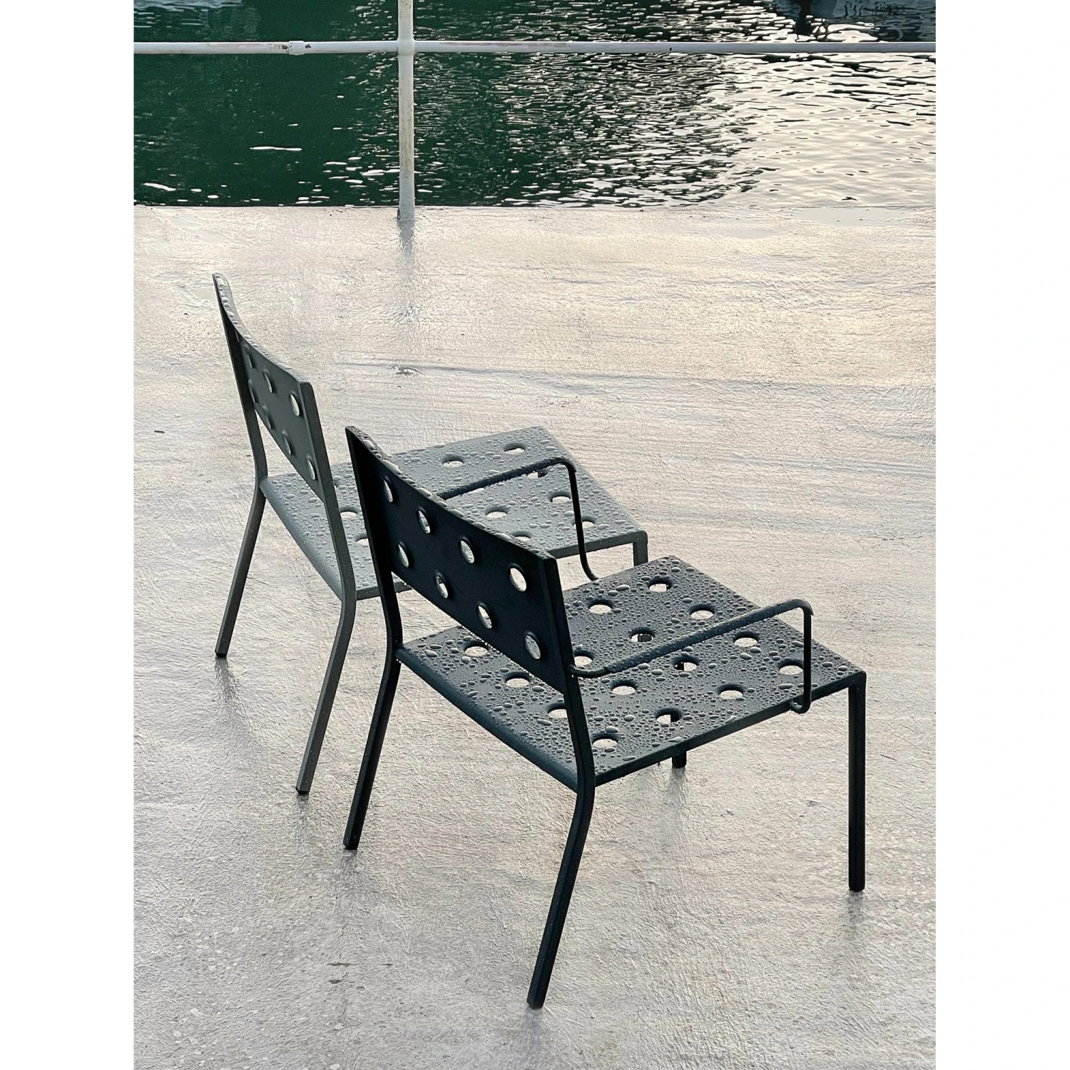 HAY Balcony Armchair With Armrest Dark Forest - Image 2