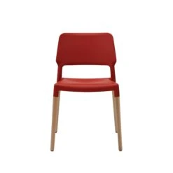 Santa & Cole Belloch Dining Chair Red Natural