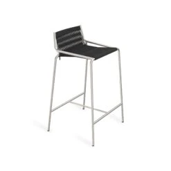 Thorup Copenhagen Noel Bar Stool Stainless Steel/Black Linen H67 Cm