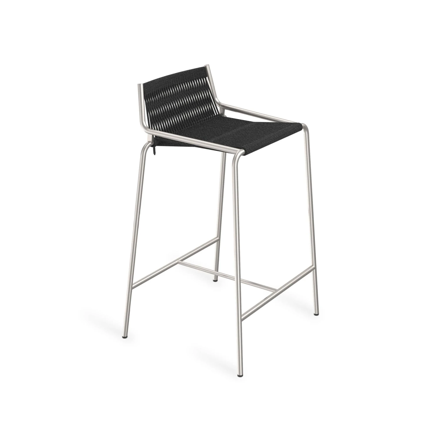 Thorup Copenhagen Noel Bar Stool Stainless Steel/Black Linen H67 Cm