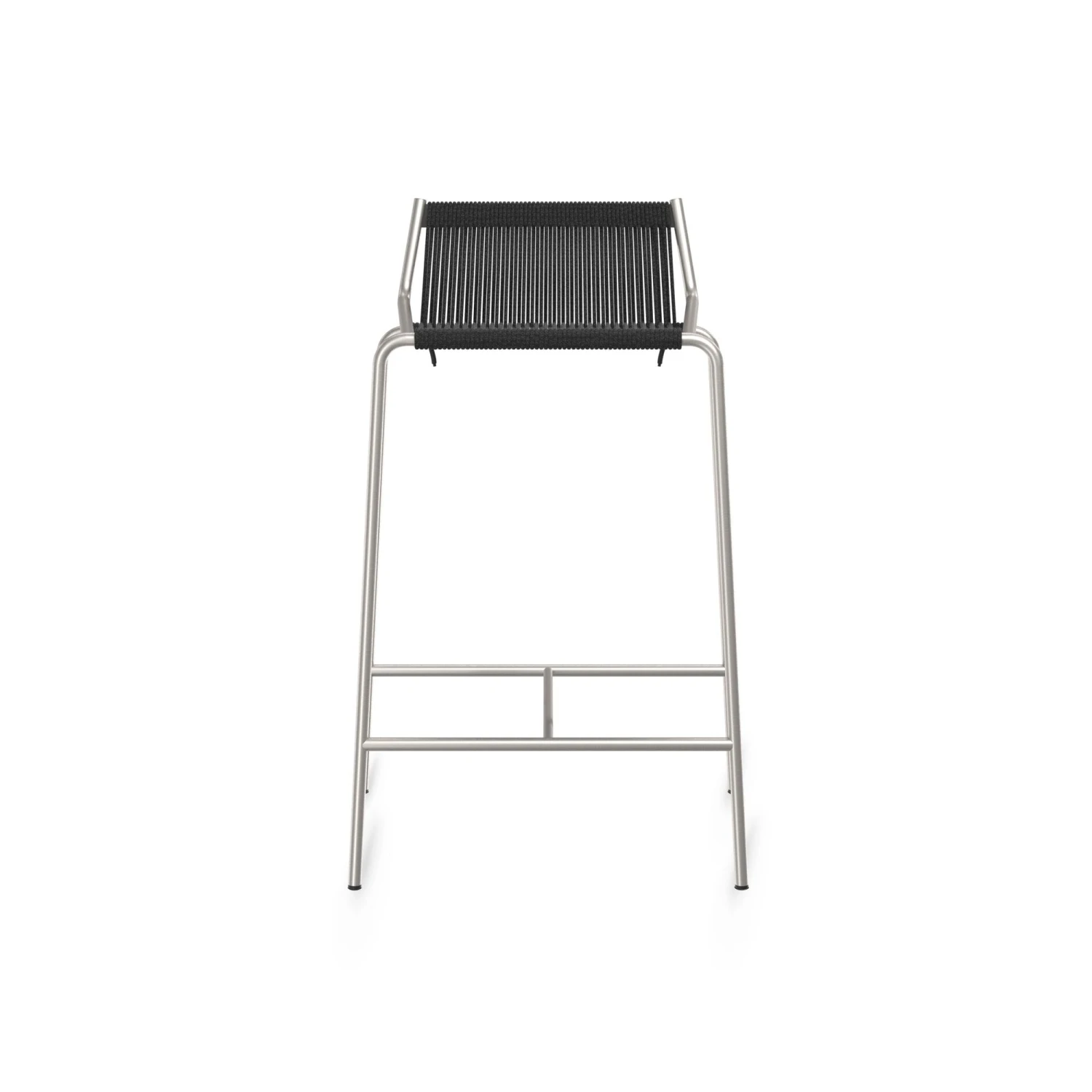 Thorup Copenhagen Noel Bar Stool Stainless Steel/Black Linen H67 Cm - Image 2