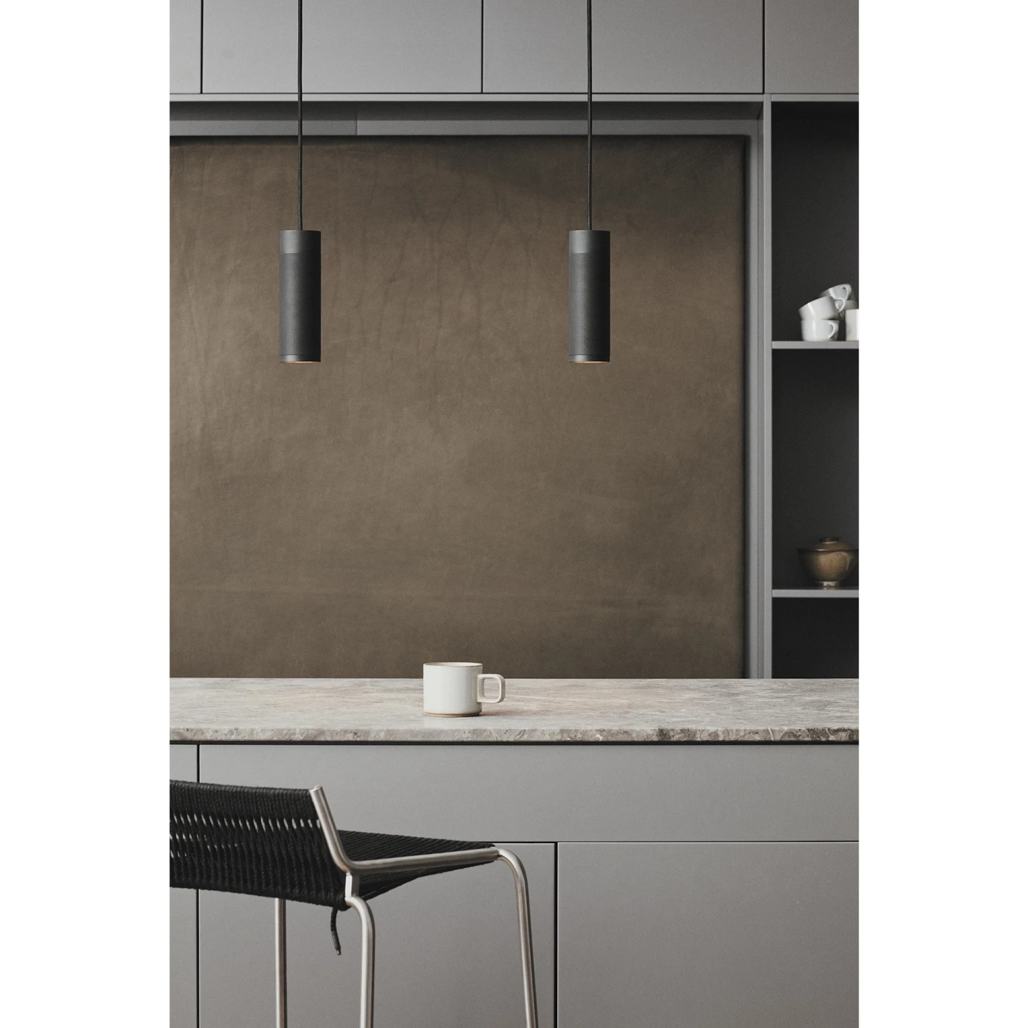 Thorup Copenhagen Noel Bar Stool Stainless Steel/Black Linen H67 Cm - Image 4