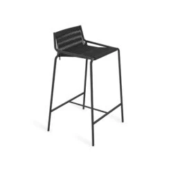 Thorup Copenhagen Noel Bar Stool Black/ Black Linen H67 Cm