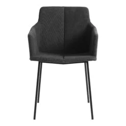 Muubs Chamfer Dining Chair With Armrests Anthracite/ Black