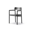 Fredericia Furniture Post Dining Chair W. Armrests Black