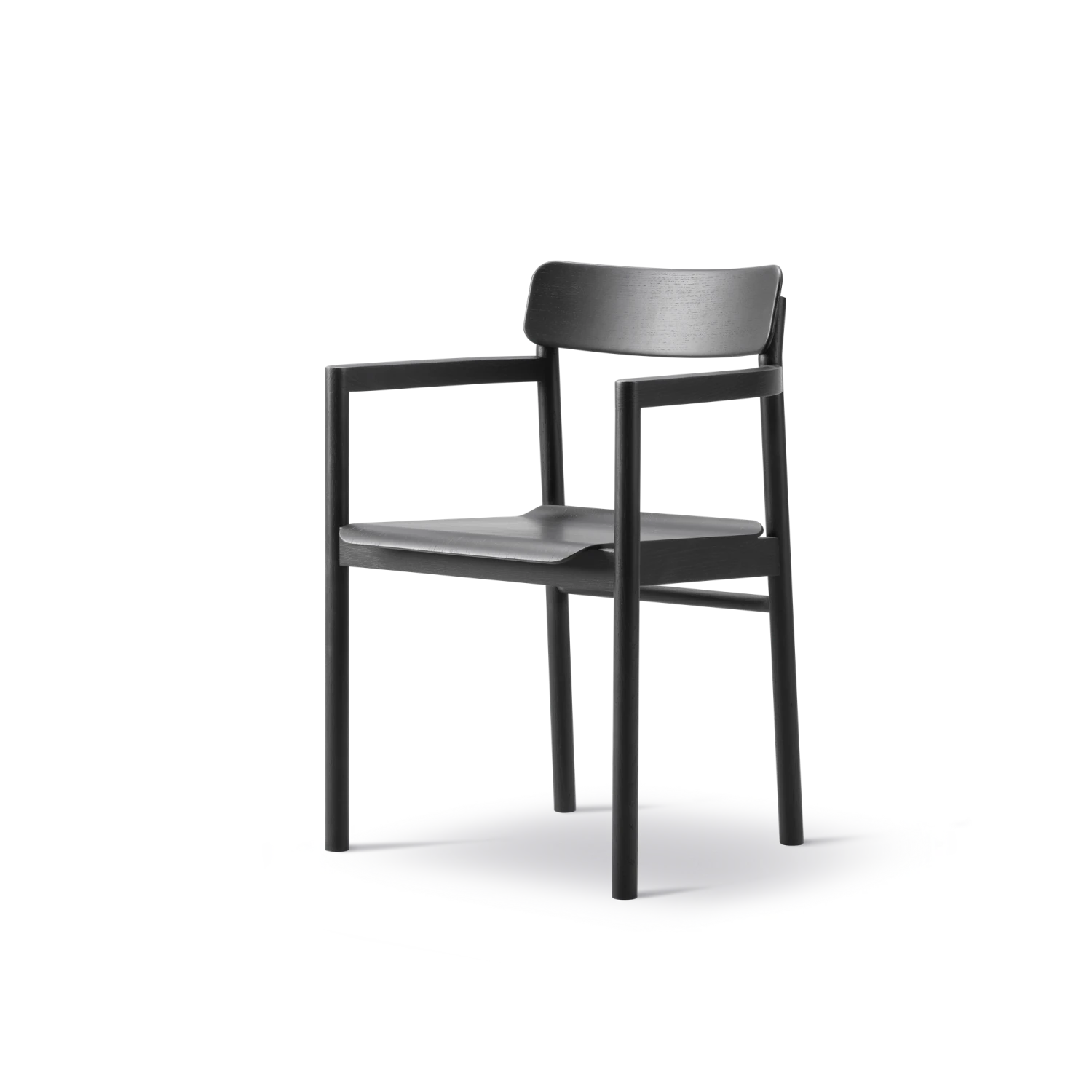 Fredericia Furniture Post Dining Chair W. Armrests Black
