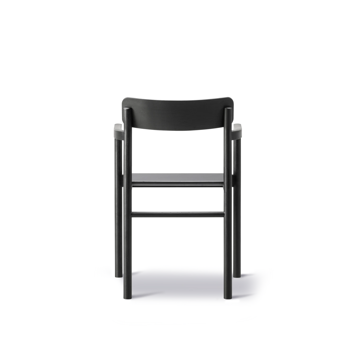 Fredericia Furniture Post Dining Chair W. Armrests Black - Image 4