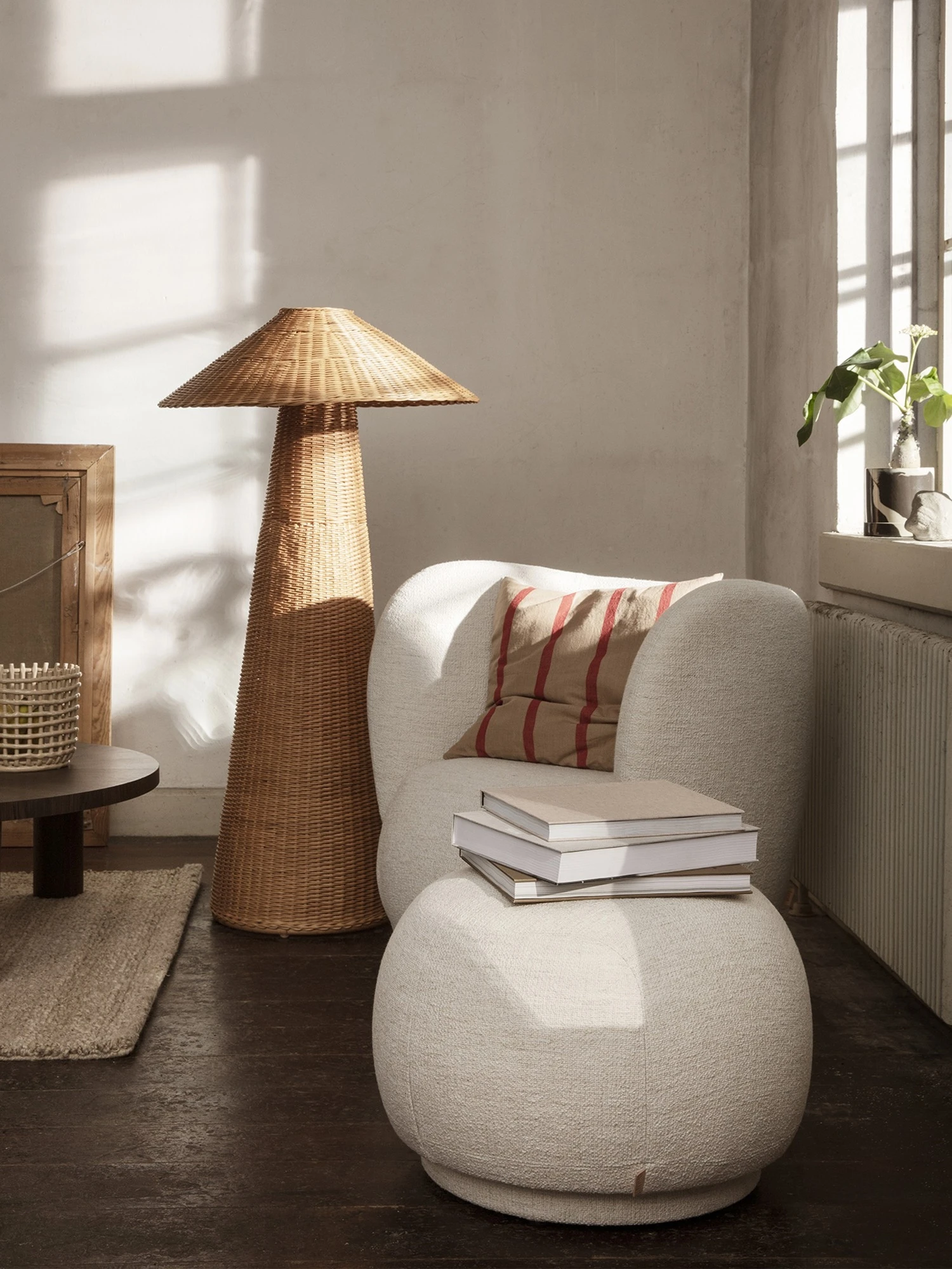 Ferm Living Rico Pouf Bouclé Off White - Image 2