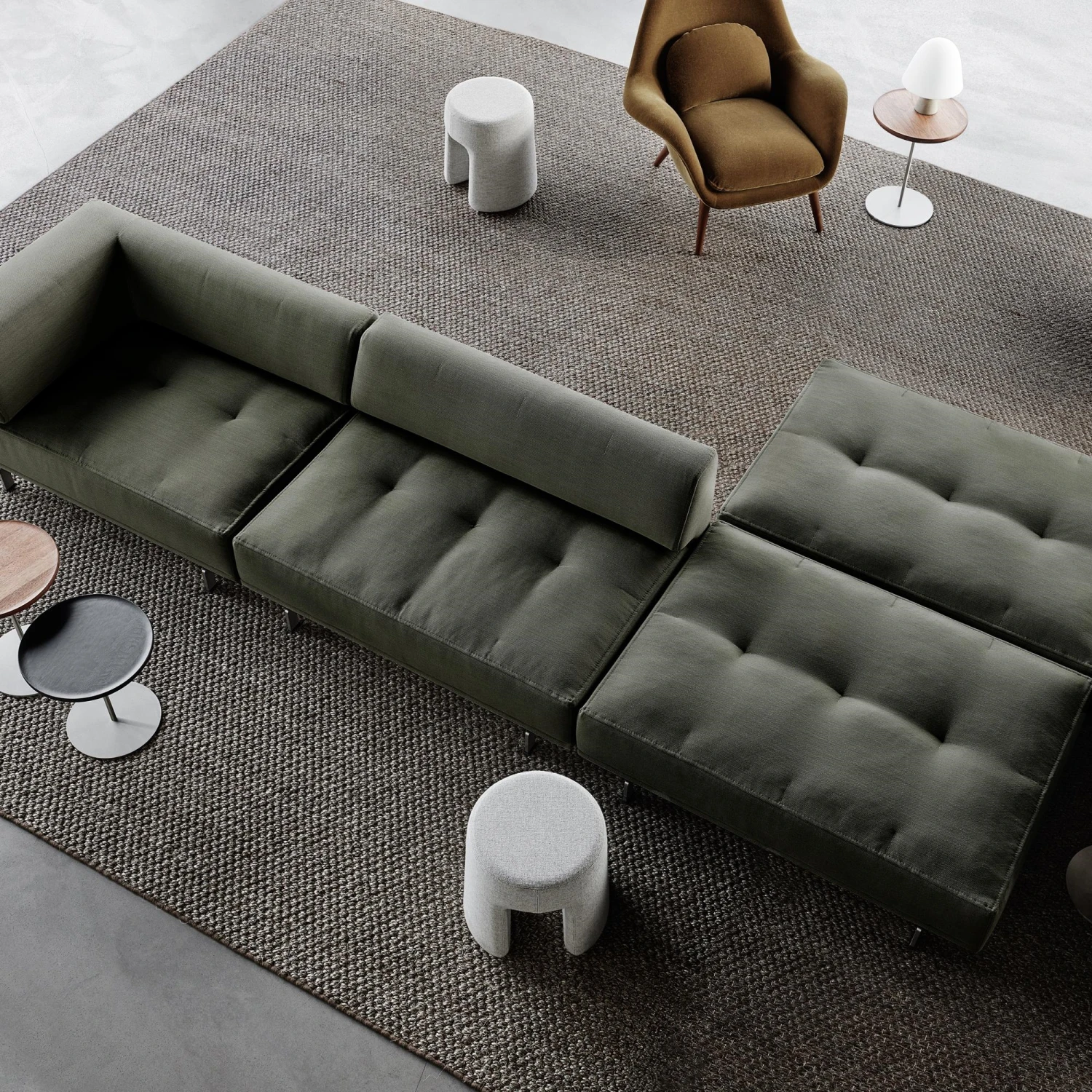 Fredericia Furniture Sequoia Pouf Uld Hallingdal 110 - Image 6