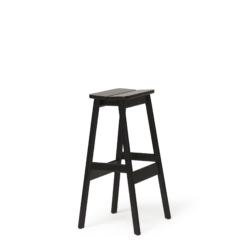 Form & Refine Angle Standard Bar Stool 75 Black Stained Beech