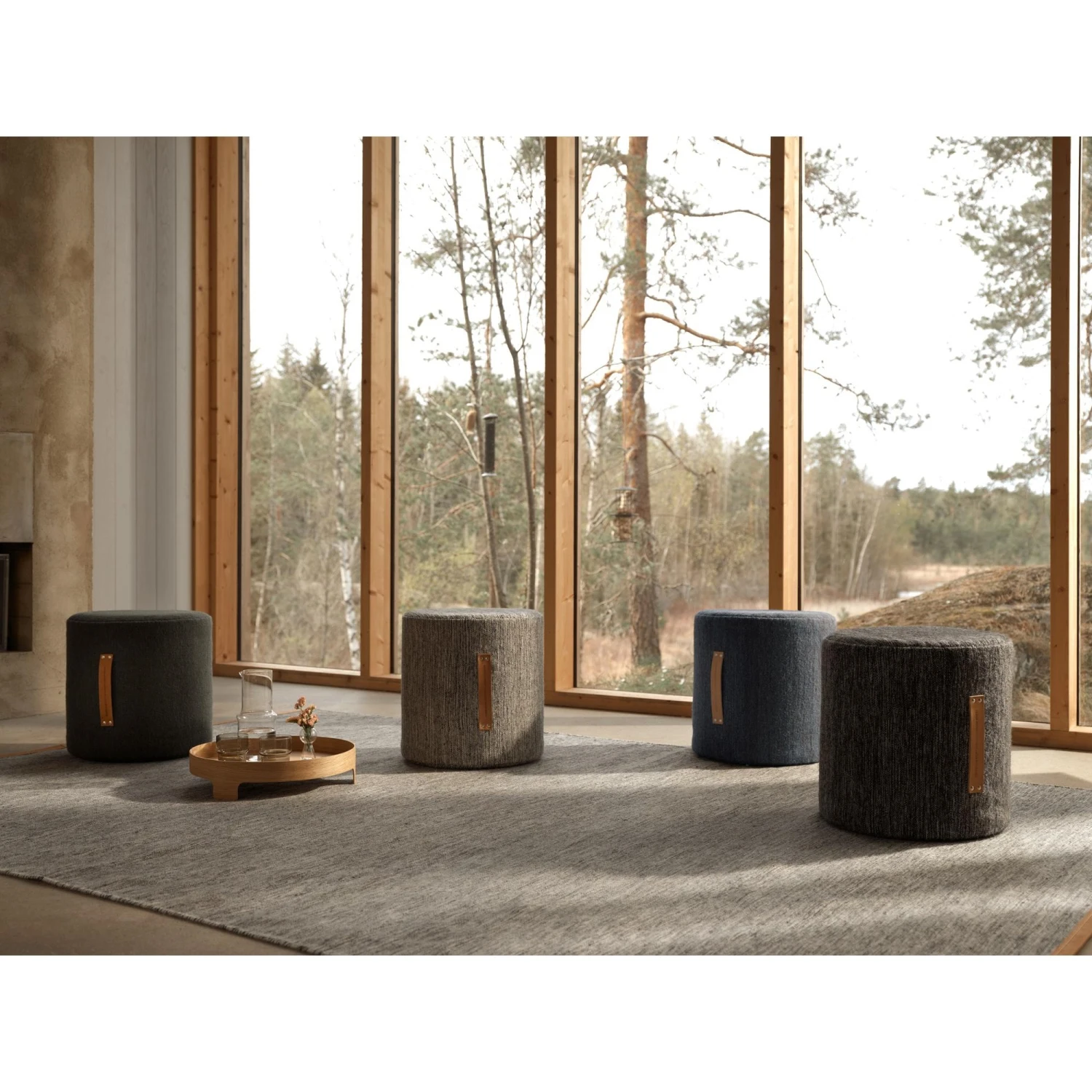 Design House Stockholm Björk Pouf Dark Gray - Image 4