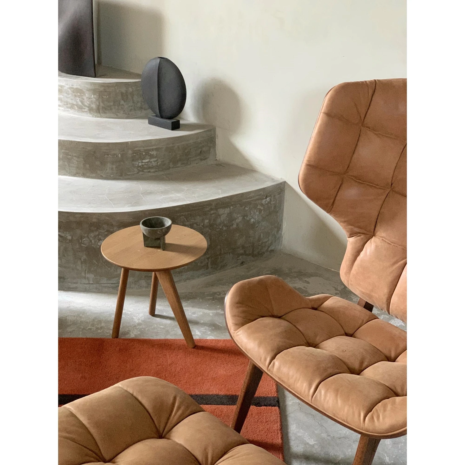 NORR11 Mammoth Ottoman Oak/Cognac 21000 - Image 2