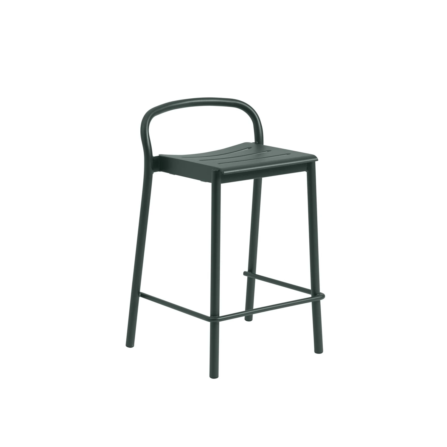 Muuto Linear Steel Bar Stool 65 Cm Dark Green