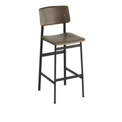 Muuto Loft Bar Stool Black/ Dark Brown H98.5