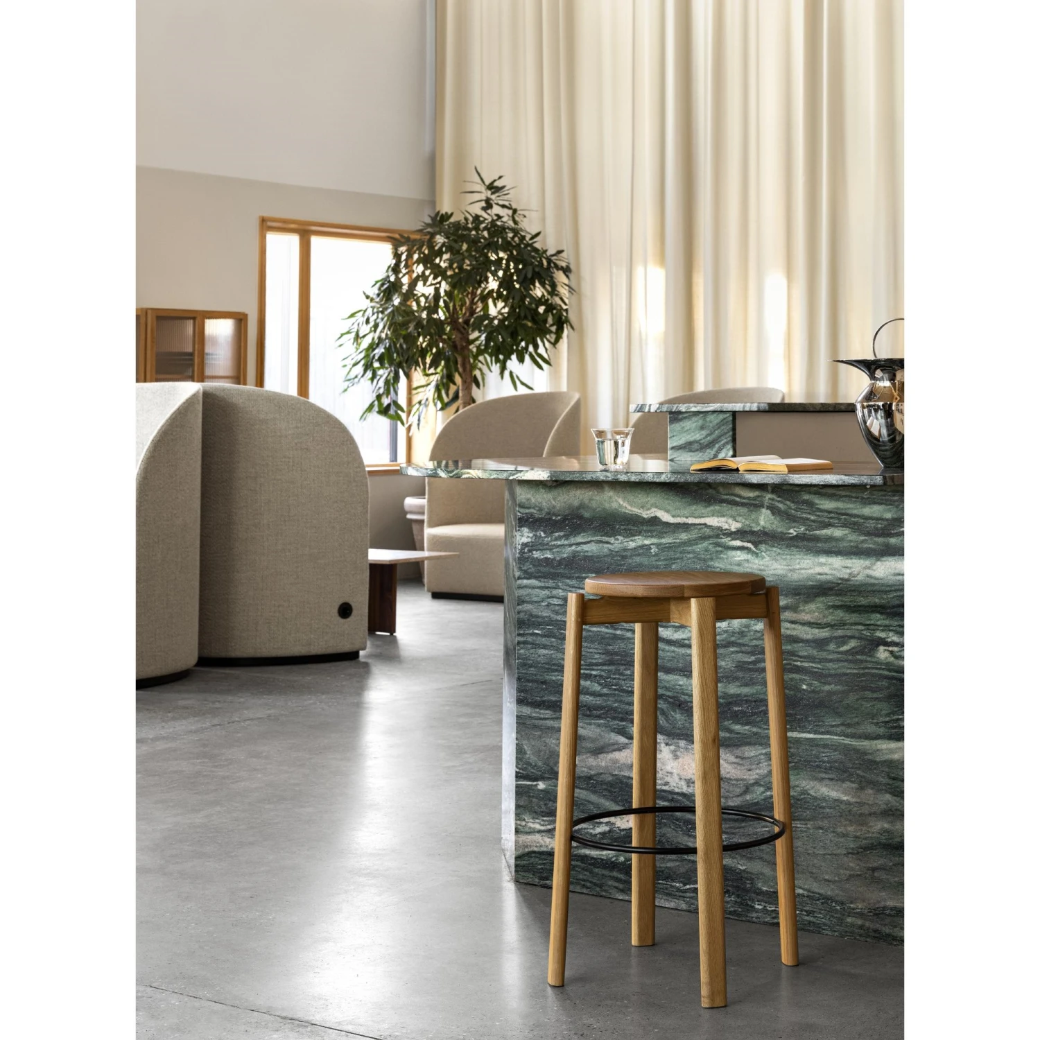 Audo Passage Barstool Natural Oak H75 - Image 5