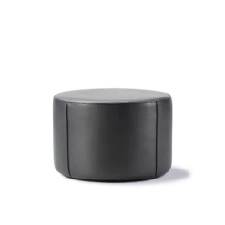 Fredericia Furniture Mono Pouf Ø55 Omni Black 301 Leather