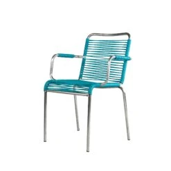 Fiam Mya Spaghetti Dining Chair With Armrest Turquoise