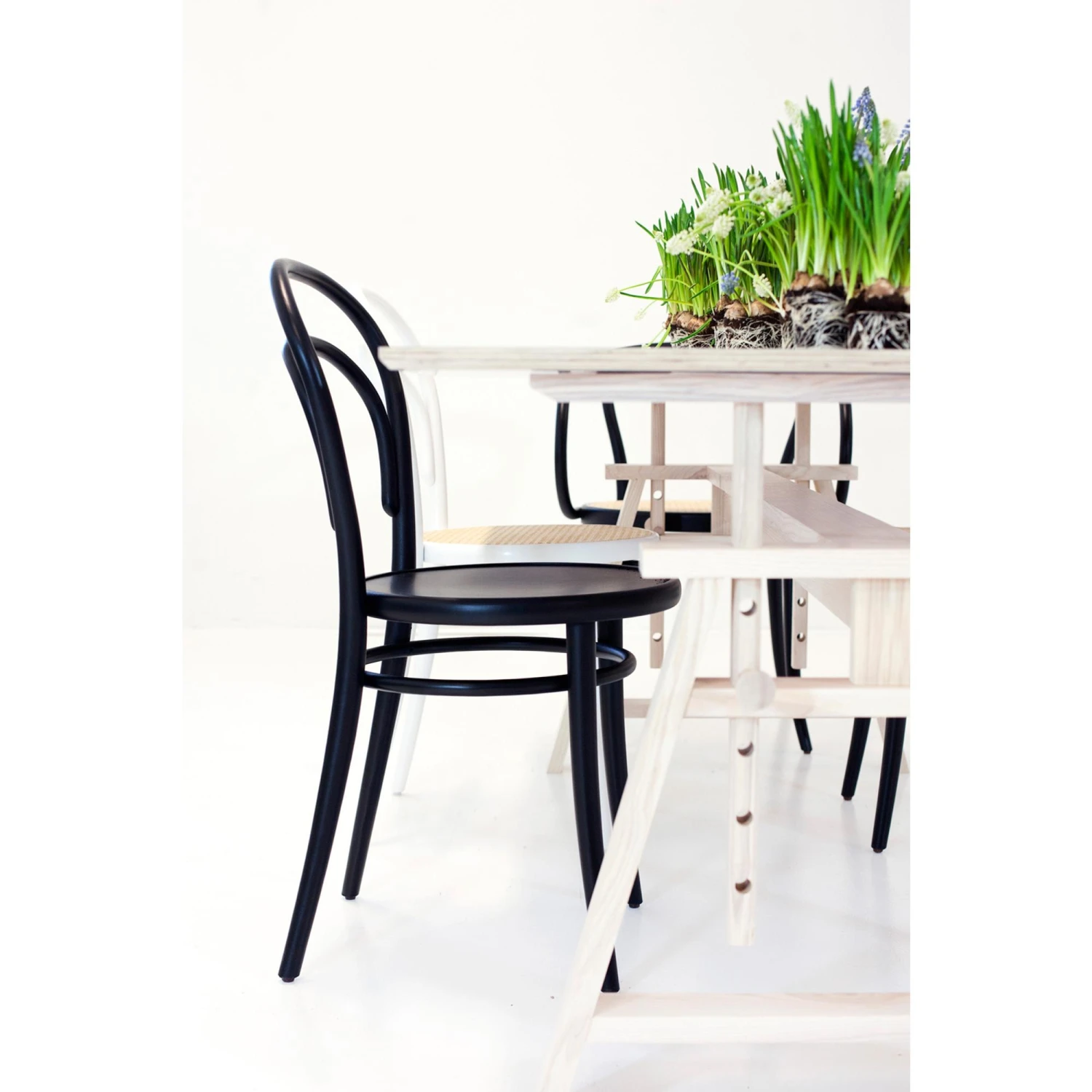 TON No 14 Dining Table Chair White - Image 2