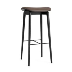 NORR11 NY11 Bar Stool H75 Cm Black/ Dark Brown 21001