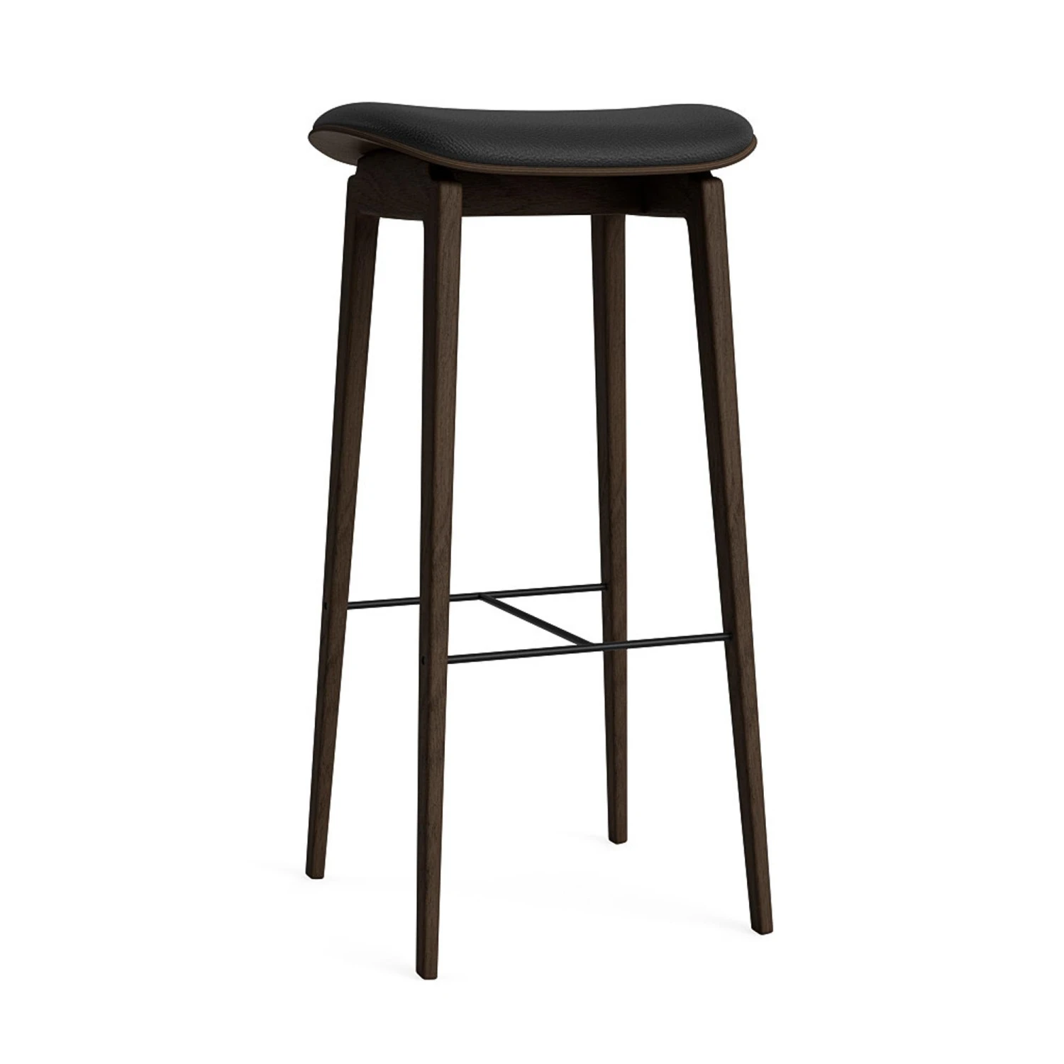 NORR11 NY11 Bar Stool H75 Cm Dark Smoked Oak/Black 41599