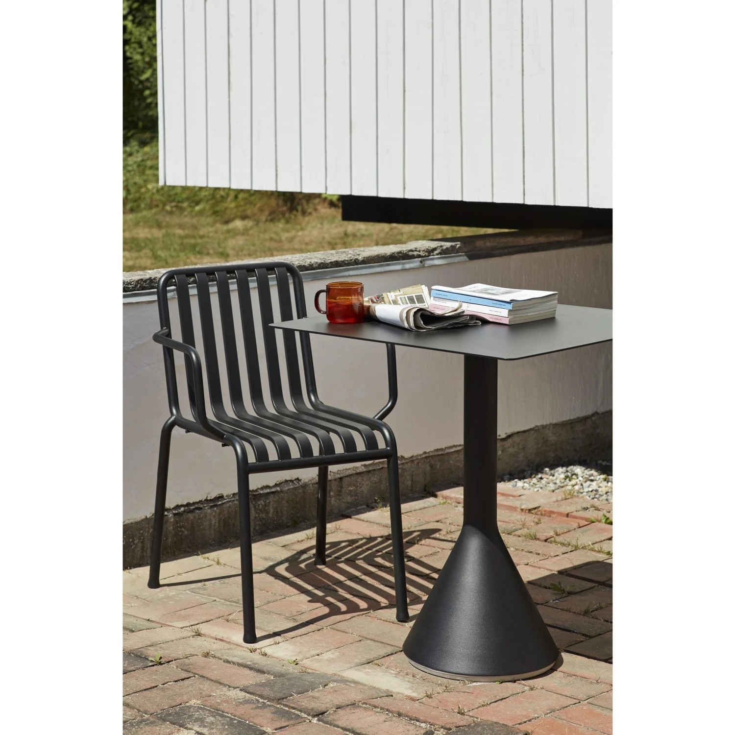 HAY Palissade Chair With Armrest Anthracite - Image 3