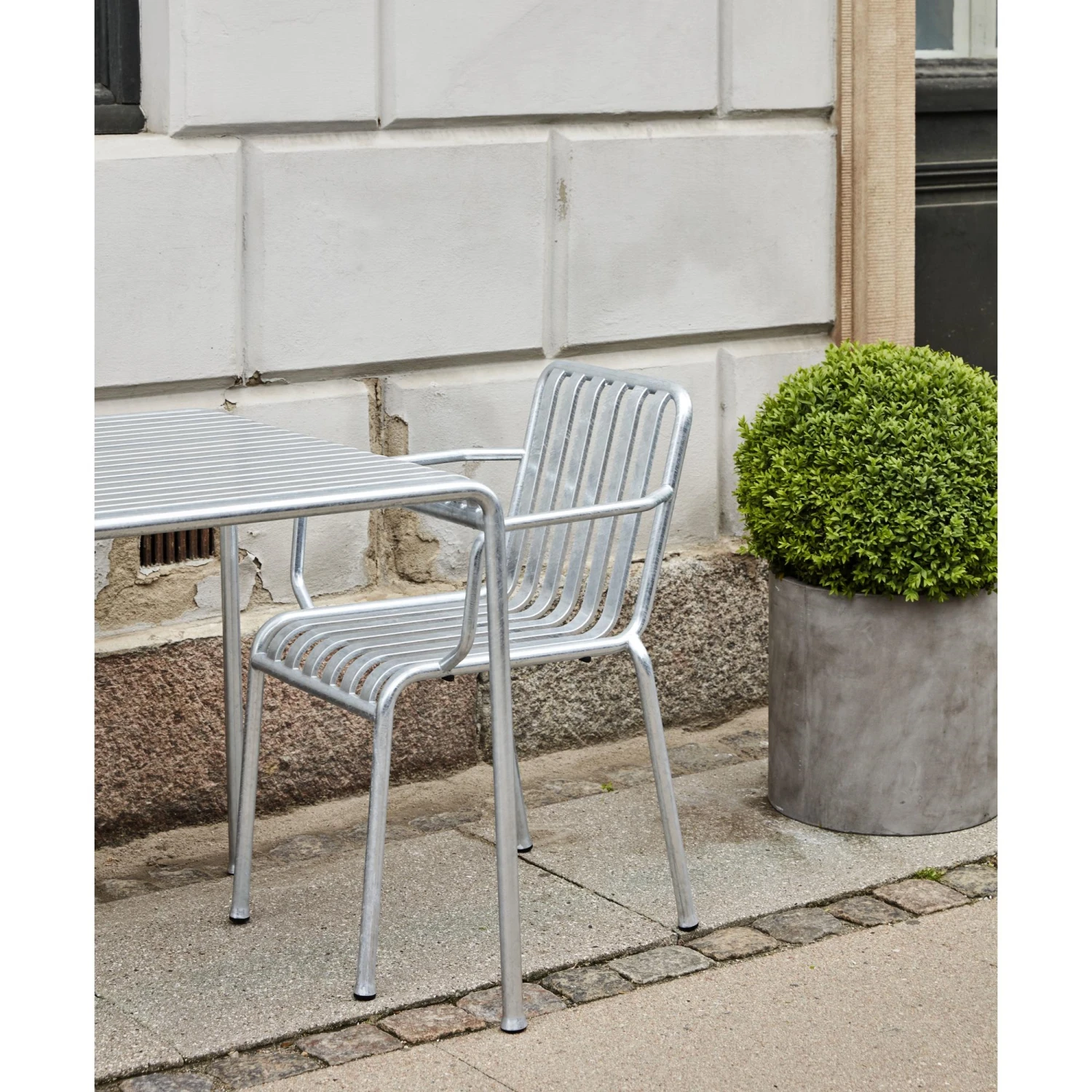 HAY Palissade Chair With Armrest Anthracite - Image 5