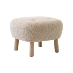 &Tradition Little Petra ATD1 Pouf Karakorum 003/White Oiled Oak
