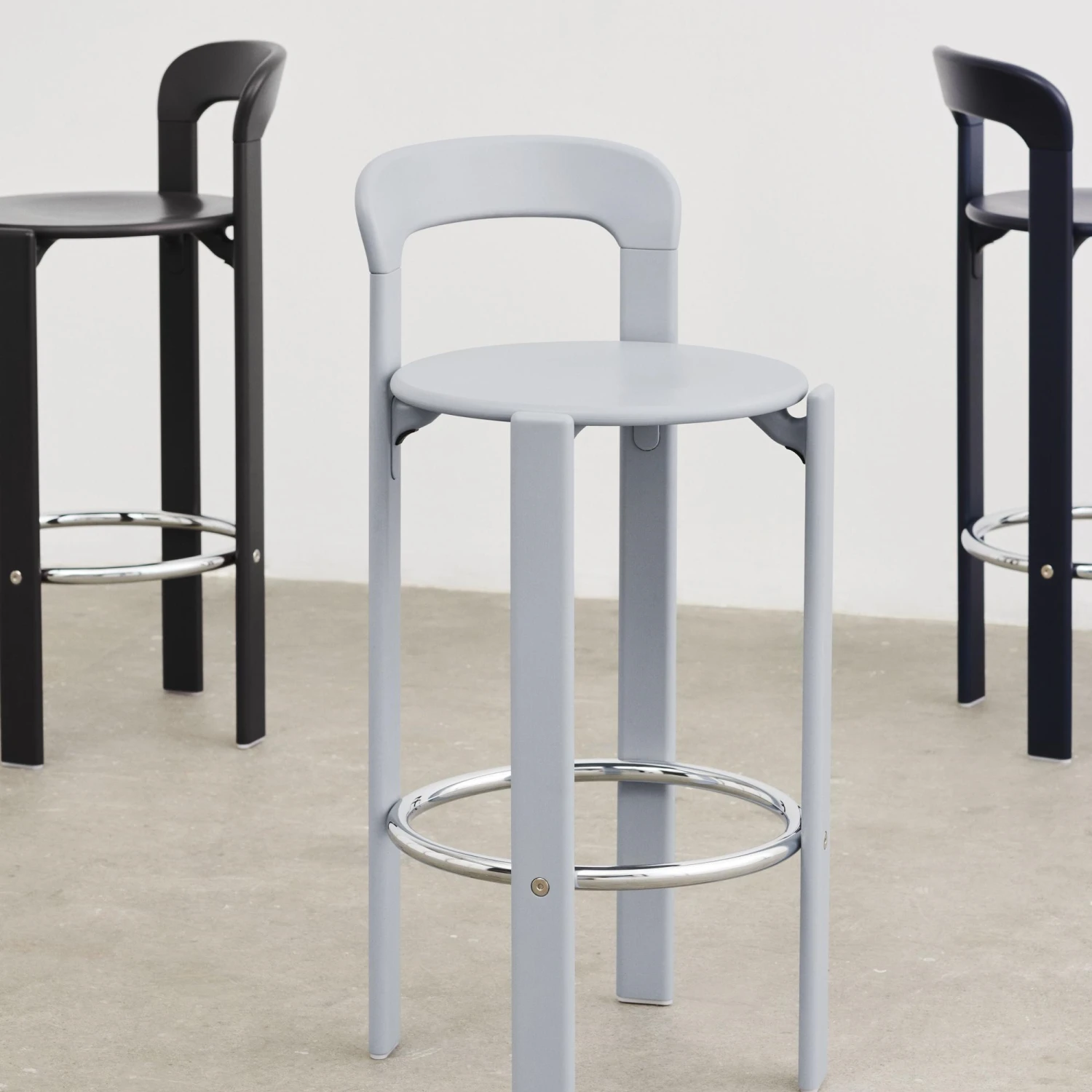 HAY Rey Barstool Slate Blue - Image 4