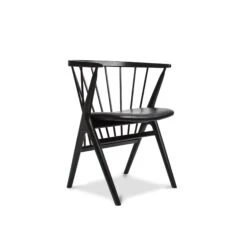 Sibast Furniture No 8 Dining Chair Black Oak And Black Leather